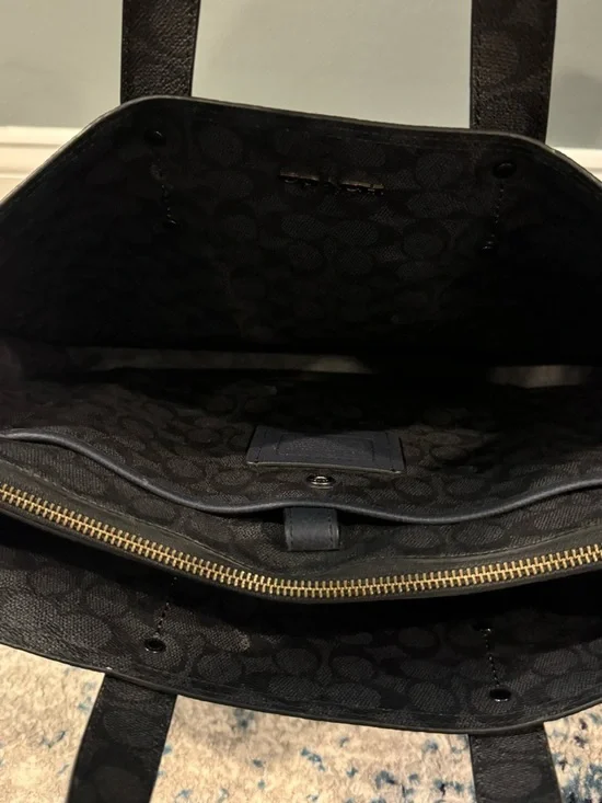 Coach Blue Leather Charlie Briefcase Bag - Picture 8 of 16